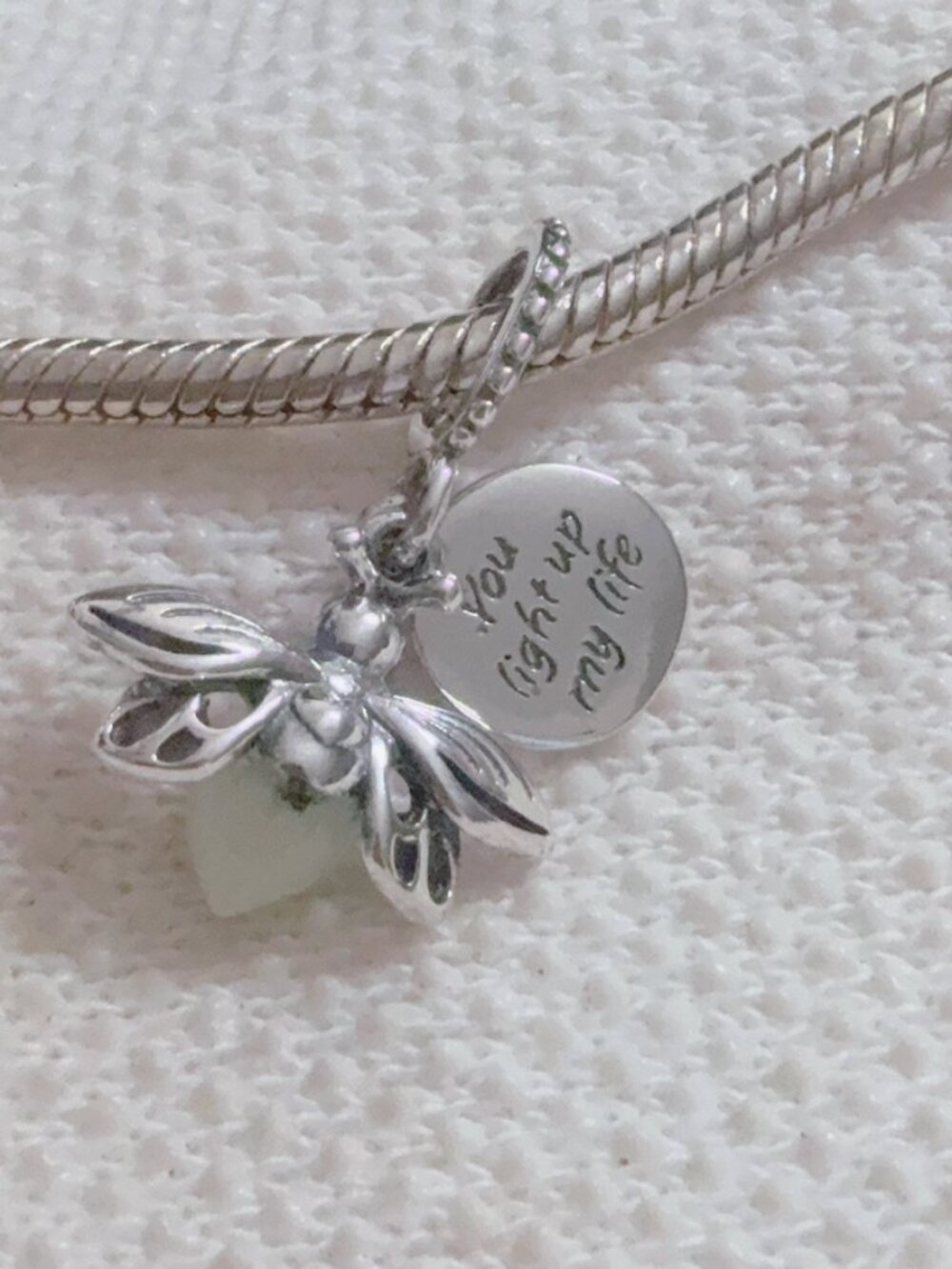 Glow in the Dark Firefly Charm, Charms for Pandora Bracelet, Girl Dangle Charm